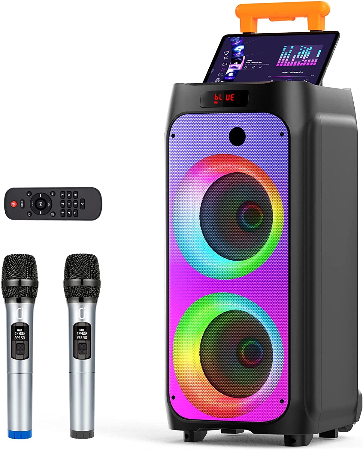 Karaoke Machine with Wireless Microphones Bluetooth Enabled